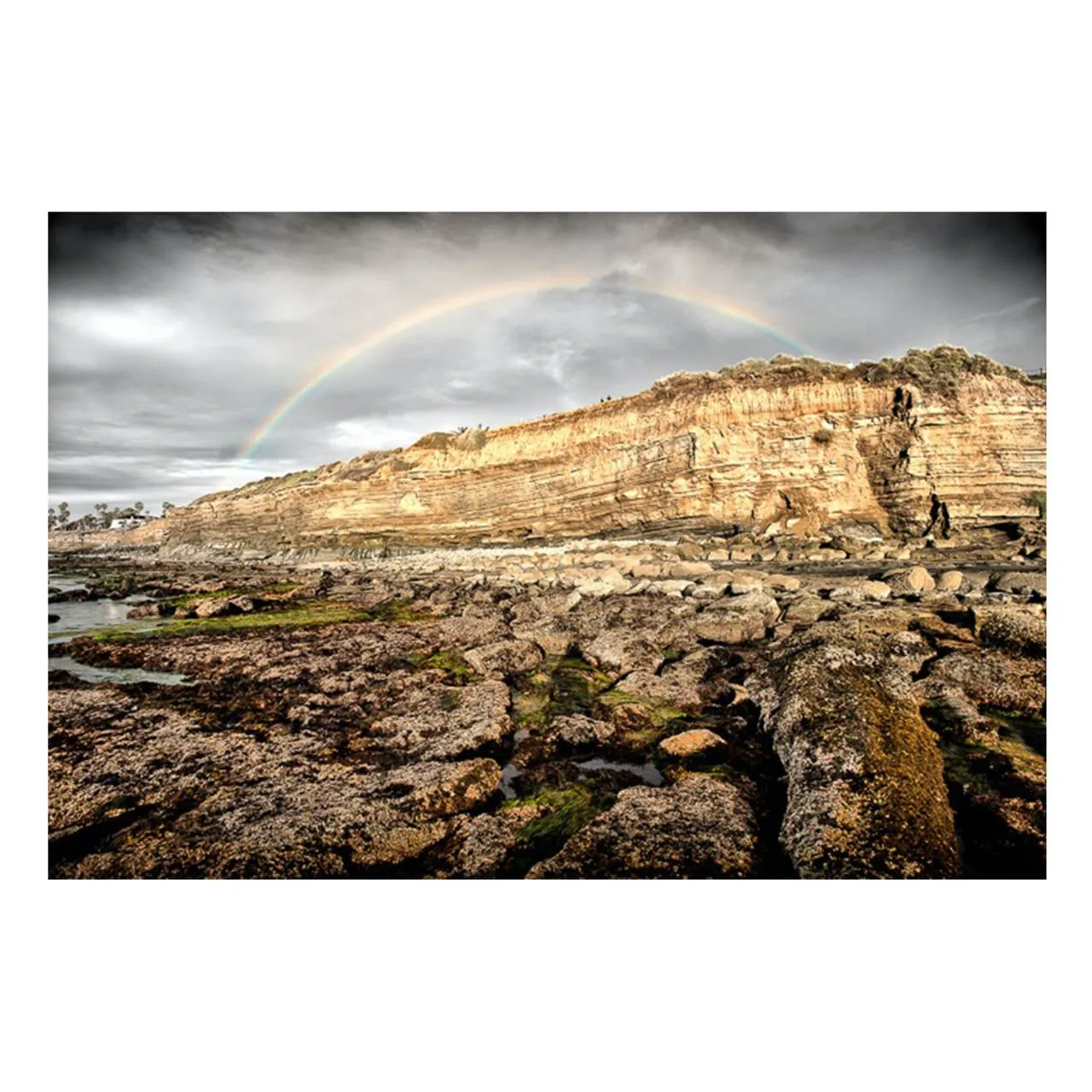 "Sunset Cliffs Rainbow" | Matted Print